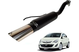 GENERIC Performance Exhaust Back Box Rear Silencer Black | Fits Vauxhall Corsa D 2006- onwards - Direct Fit
