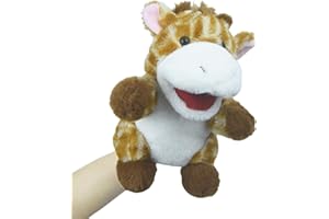 lilizzhoumax Giraffe Hand Puppet Plush Toy, Stuffed Zoo Animal Plush Cute Role-Playing, Child Interactive Early Education Toys Home Decoration Gift for Kids Boys Girls Age 4 5 6 7 8