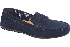 Charles Southwell - Men's Suede Loafer with Saddle Trim Sizes 7-12