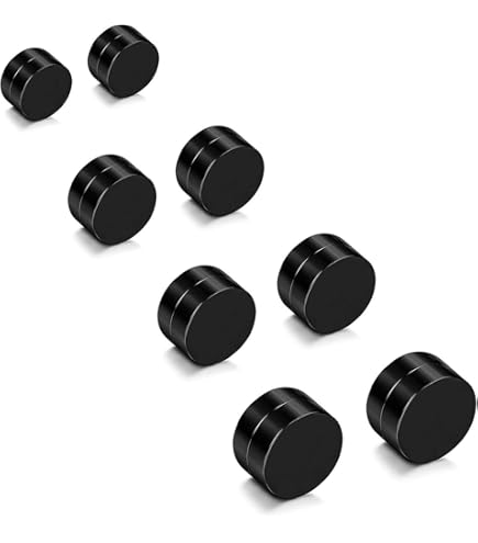 Orecchini Magnetici 4 Paia - Orecchini Finti Senza Foratura Uomo E Donna, 6mm Con Calamita - Foto 9