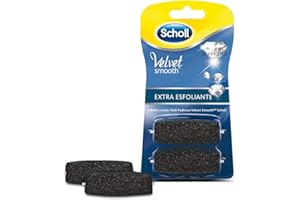 DR. SCHOLL'S Scholl Velvet Smooth Ricariche Testine Extra Esfolianti con Cristalli di Diamante, 2 Pezzi - Per Rullo Elettrico Pedicure, Lima Piedi e Talloni, Pedicure Elettrico, Rimuovi Calli Piedi