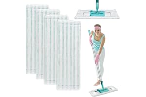 CRAGMUT 4 sztuki do Leifheit Profi XL zestaw ściereczek do mopa, 47 x 17 cm mikrofibra do Leifheit Profi XL Micro Duo, do silnego odkażania, wszystkich podłóg