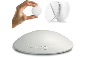 HOMEXPERT Bumms Türstopper für Boden und Wand Weiß selbstklebend ohne bohren [4 Stück] - Ø 60 mm - Wandpuffer für Wandschutz aus Gummi - Türpuffer für Türanschlag, Türgriffschutz bei Wänden