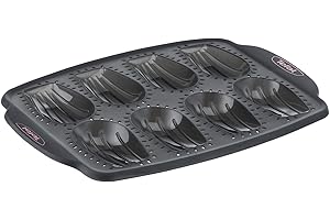 Tefal Crispybake Moule 8 madeleines, 100 % Silicone haute qualité, Résistance, Cuisson parfaite, J4172614, Noir, 29 x 21 cm
