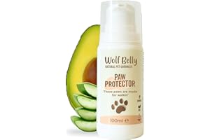 WOLF BELLY NATURAL PET GOODNESS Wolf Belly - Baume Coussinets Chiens et Chats (100 ML) | Hydrate et Protège du Froid, Chaleur et Frottements | avec Aloe Vera, Vitamine E et Huile d’Avocat - Fabriqué en Europe