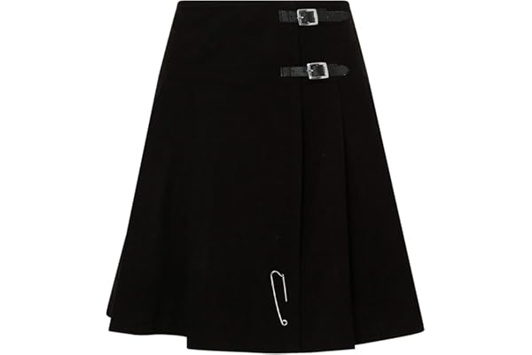 Tartanista - Jupes plissées pour Fille avec Motif Tartan - Moderne - avec lanières en Cuir
