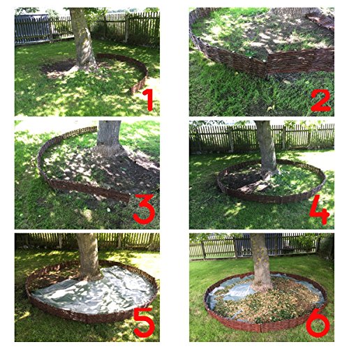 BOOGARDI Beetbegrenzung aus Weide · Beeteinfassung in Vielen Größen ( 20 x 120 cm 10er Set ) · Weidenzaun zur Beet-Umrandung oder Weg-Abgrenzung - 6