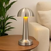 K2 G&uuml;m&uuml;ş Dokunmatik Şarjlı Masa Lambası &ndash; LED Işıklı, 3 Renk Modu (6500K-4000K-3000K), Dimlenebilir, USB Type-C Şarjlı, Taşın