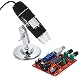 Microware Digital Zoom Microscope Camera Magnifier 0.3MP 8-LED Light Magnifying Glass 1000X Magnification for Android Phone (3 In 1)