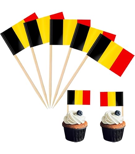Guirlande De Drapeaux Belgique - 40 Drapeaux, 11.4m, Couleurs Rouge, Jaune, Noir