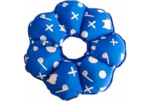 RC GearPro Adjustable Pet Dog Recovery Collar | Puppy Cats After Surgery E-Collar | Soft Cone of Shame | Anti-Bite Lick Wound Protective Neck Collar for Small Dogs Large Cats (M, Blue Symbol)