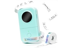 Phomemo D30 Mini Étiqueteuse Bluetooth - Portable Étiqueteuse pour téléphone iOS et Android,imprimante Etiquette autocollante Thermiques pour la Maison, Le Bureau et Les Petites Entreprises -Vert
