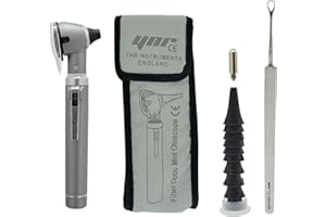 YNR Mini Magnification Diagnostic Otoscope - LED Direct Light, Ear Wax Remover, Ear Healthy Tool for Doctors, Nurses, Adults, Kids, Baby & Elder Pets Animals | (Grey)