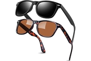 KANASTAL Alta Protección Polarizadas Gafas de Sol Hombre y Mujer Cuadradas Conducción Pesca UV400 Protección