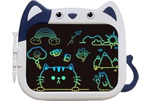 JOEAIS Tablette Enfants Dessin, 10 Pouces Tablette Ecriture Enfant, Chat De Dessin Animé Tablette Graphique Enfant, Jouets et Cadeaux pour Garçons et Filles âgés de 3 4 5 6 7 8 9 10 Ans (Bleu)