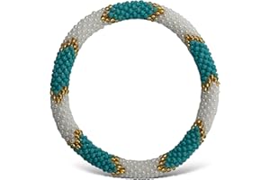 Yvelise Bracelet femme Népalais en perles - Fait main au Népal - Authentique