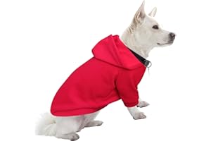 HuaLiSiJi Bluza z kapturem dla psa, bluza dla psa świąteczny sweter chihuahua ciepła i lekka o miękkiej teksturze, łatwa do noszenia i jasne kolory (Czerwony, S)