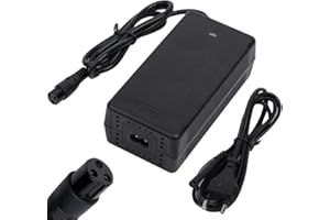 XUNNIU 54,6V 2A Chargeur Trotinette Electrique, Chargeurs de Batterie pour Trottinette électrique 48V, 3 Broches Chargeur d'alimentation pour Scooter Électrique, Auto-Équilibrage