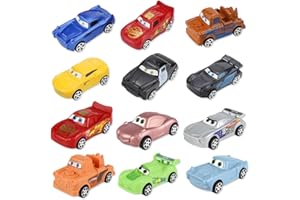 ZGCXRTO Voiture Cars, Jouet Cars, 12 Pièces Mini-Véhicules Figurines Voitures atures pour Enfants, Cars Autos comme Cadeaux Anniversaire, Décoration de Gâteau pour Garçons et Filles