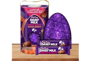 AMAMITRADE Cadbury Large Easter Egg Gift - Dairy Milk Fruit & Nut & Wholenut Easter Egg 249G - Dairy Milk Chocolate Easter Eggs Gifts for Women, Men and Kids - Delicious Treats