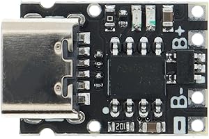 STARMAKER TP4057 USB C Modul Ladegerät TP4056 18650 USB 5 V 500 mA LiPo Akku 3,7 V mit Kurzschlussschutz und Tiefentladung (1 Stück)