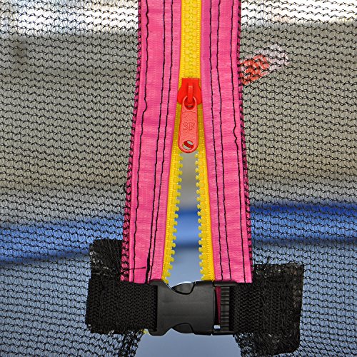 Trampolinzubehör Blau/Pink/Grün Ersatznetz Sicherheitsnetz Trampolinnetz für Trampolin 244cm – 6Stangen 305cm – 6Stangen 305cm – 8Stangen 366cm – 8Stangen,180cm Höhe UV-beständig und lichtbeständig Trampolinnetz,passend für Randtrampolin - 6