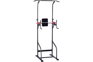 Ultrasport Power Tower, pull-up, dip station, fitness tower, hauteur réglable, home gym, tour de force, réglable jusqu'à 150 kg de poids d'utilisateur