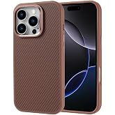 Coverzone iPhone 16 Pro ile uyumlu Karbon Fiber G&ouml;r&uuml;n&uuml;ml&uuml; Z-Flow Y&uuml;ksek Kalite Desenli MagSafe ile uyumlu L&uuml;x Kılıf - &Ccedil;&ouml;l Tit