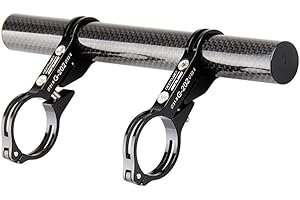Kbrotech GUB 31.8MM Double Clamp Carbon Fiber Super Long Bike Bicycle Handlebar Extender Extension Light Lamp phone Mount Bracket Stand Holder Space Saver
