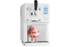 Klarstein Sweet Sundae - Sorbetière turbo en 40 min, Machine à glace à compresseur, Préparation jusqu'à 900 g de crème glacée, Capacité de 1,5L, Sans pré-refroidissement - Blanc