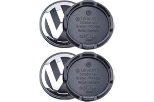 TENATU 4pcs Wheel Centre Caps for Volkswagen VW 65mm, Replacement Wheel Caps - Wheel Center Covers