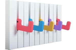 RICOO Premium Coat Hooks for Kids, WM1885-S, Wall Mounted, – Colorful Wooden Design – 29x15x2cm – Ideal for Homes, Schools & Kids’ Rooms