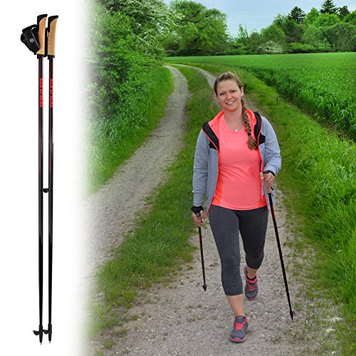 Nordic Walking Stöcke Wanderstöcke RED SPHERE aus Aluminium in vielen Längen von BB Sport - 8