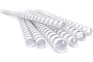 Pavo - Premium plastbindningsryggar 16 mm A4 vita, 100-pack, 21 ringar, binder upp till 130 ark - 8001934