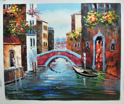 Reflections of Venice - Large Fine Art oil on canvas painting - Superb quality and craftsmanship, hand made wall art