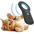 Pet Microchip Scanner, Pet Chip Reader Pet Tag Scanner Pet ID Microchip Scanner with High Brightness OLED Display 128pcs of Tag Information Storage for Animal/Pet/Dog/Cat/Pig
