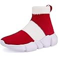 Casbeam Boys and Girls Breathable Lightweight Fashion Casual Sports Walking Shoes Running Sneakers High Top (Toddler/Little Kid Bib Kid), Stripes-054, 4 Big Kid