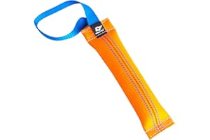 Bull Fit mordedor Perro, 25 cm - Embutido de Manguera, K9 Dummy y motivador canino Resistente y Duradero - Juguetes para Perros de Entrenamiento, Naranja