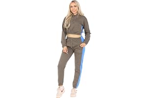 Bahob® Women’s Sportswear Set, 2 Pcs Women Tracksuit Hoodie Crop Top and Joggings Pants Leggings Yoga Gym Wear Tracksuits Activewear Set XS to XXL