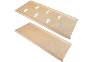 Family Nation, Scivolo Montessoriano Rainbow, Scivolo e Arrampicata, per Bambini da 1 Anno di Età, Sviluppo di Equilibrio e Agilità, Solida Struttura in Legno, Colori Atossici, 113x44,5 cm