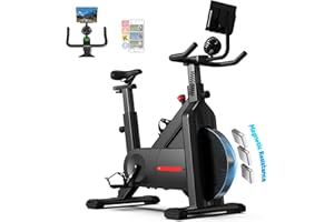 Bluearth Heimtrainer Fahrrad mit Smart App, Max. 150KG, Leise & Bequem Hometrainer Fahrrad für Cardio-Training zu Hause，Verstellbarer Widerstand und mit Immersivem Erlebnis und Live-Kursen, Powered