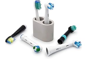 Qikfresh - 2 Porta cepillos de Dientes| para Cabezales de cepillos dentales de Oral B, iO, Philips, Waterpik, Fairywill etc. | Portacepillos de Secado rápido y Antibacteriano