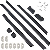 GEPCO Sierleisten Deurstrips Beschermstrips Set met Clips onderaan compatibel met Audi 100 C4 1990-1994 A6 4A 1994-1997