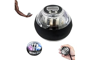 HICWX Vital Wrist Ball,2025 Upgraded Vital Wrist Ball Exerciser, Auto-Start Gyroscopic Forearm Exerciser,Enhance Grip Strength,Hand Strengthening Devices,Adjustable Resistance with LED Lights
