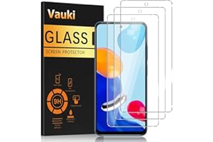 Vauki Szkło hartowane do Xiaomi Redmi Note 11/11S 6,43 cala z[3 sztuki]Folia ochronna na ekran HD twardość 9H szkło odporne na zarysowania z wysoką przejrzystością 99% bez pęcherzyków Łatwa instalacja