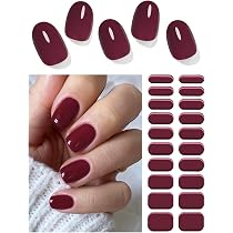 Wahrshei Vernis Autocollant UV | Red Cherry Autocollant Ongle Gel ...