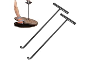 ULTECHNOVO 2 Pcs Heavy Duty Rebar Manhole Cover Lifting Hooks, T-Keys Hooks for Drain Grates & Shutter Doors
