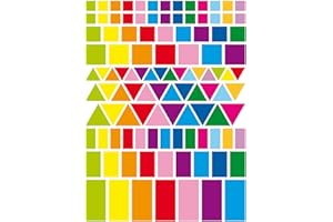 CTOP - Loisir créatif - Gommettes géométriques Couleurs Vives et Tailles Assorties - 324 pièc