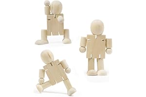 Manichino Disegno,Osuter Manichino di Legno Snodabile Burattini Flessibile Artistico Pittura per Principianti e Artisti (tipo 2)