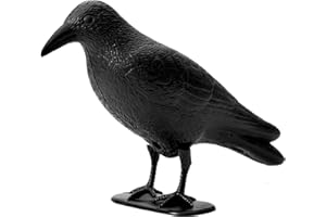 OFFO Schwarz Rabe Vogelschreck - Kunststoff Taubenabwehrsystem für Balkon Garten Terrasse Krähenattrappe Schutz vor lästigen Vögeln,1 Stück